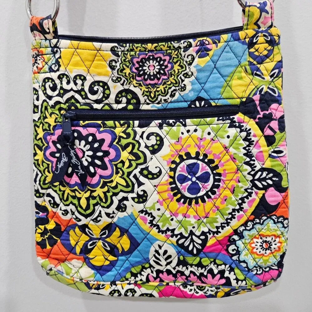 Vera Bradley Hipster Crossbody Bag In The Retired Rio Pattern Quilted Bohemian